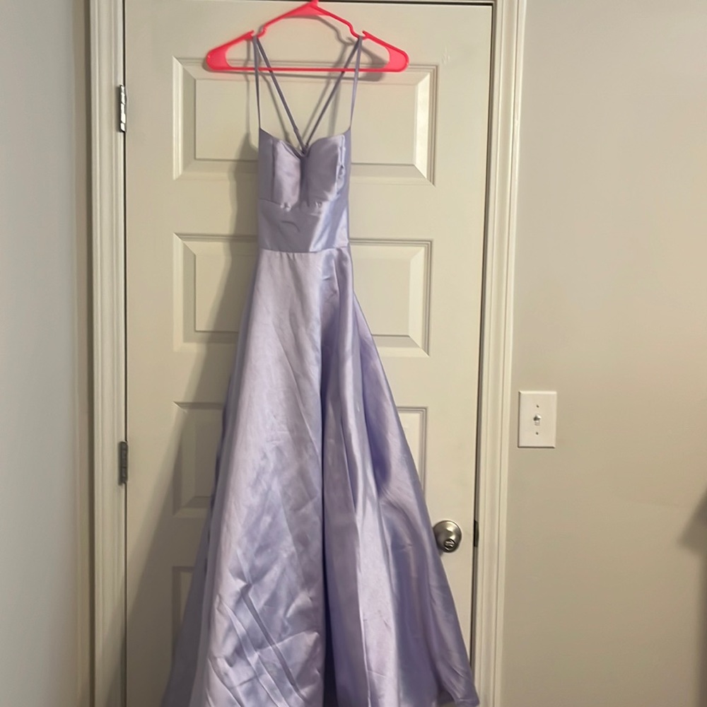Dillards Purple Prom Dress - Picture 2 of 3
